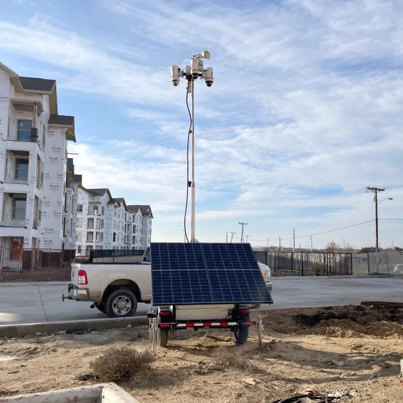 Security Solar Trailer at Construction Jobsite