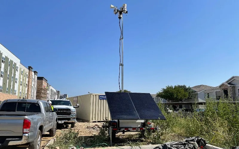 Construction Site Solar Surveillance Trailer